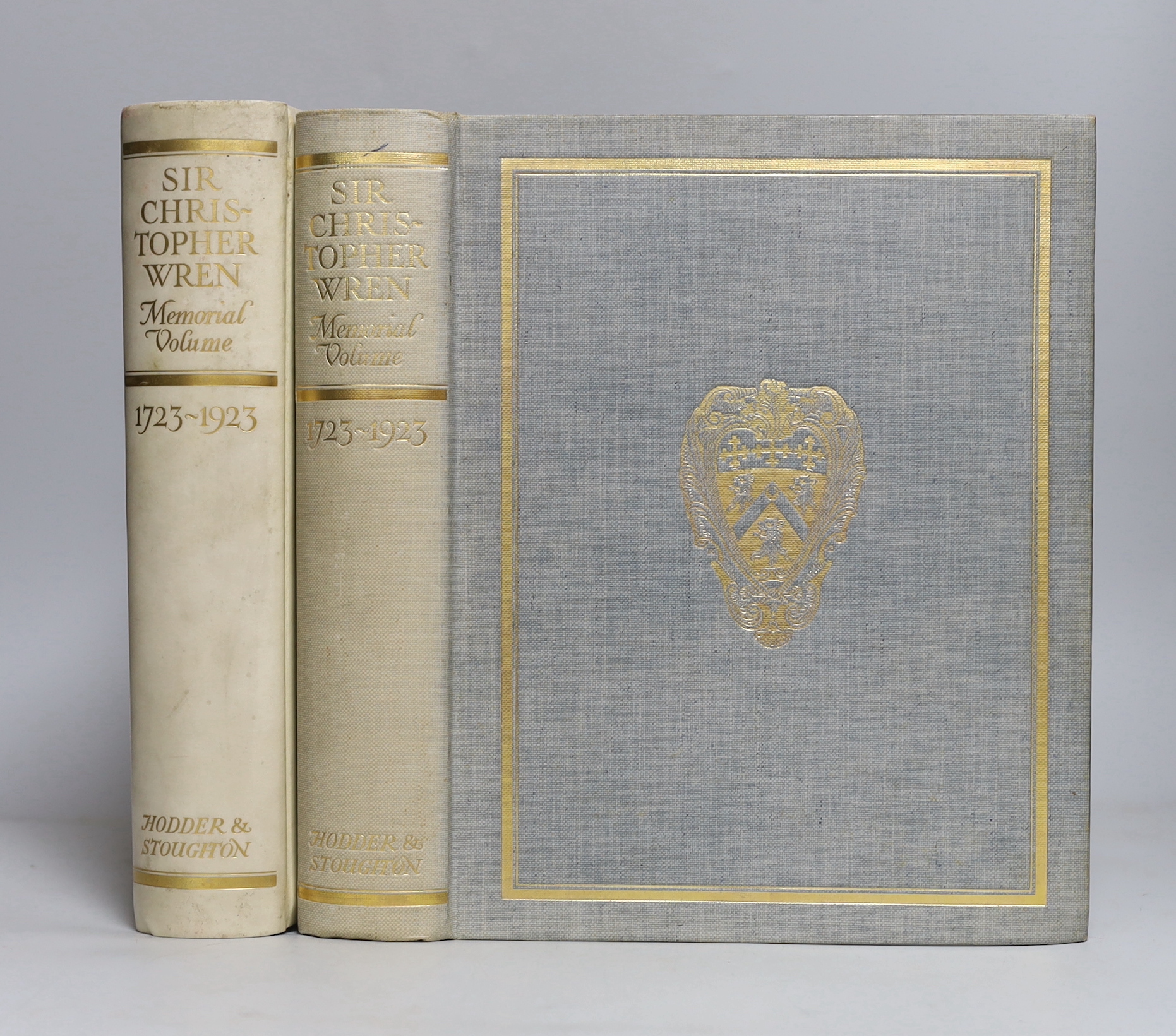 Wren, Christopher - Sir Christopher Wren A.D 1632-1723. Bicentenary Memorial Volume, Published under the Auspices of The Royal Institute of British Architects, one of 250, 4to, vellum, Hodder & Stoughton, London, 1923
